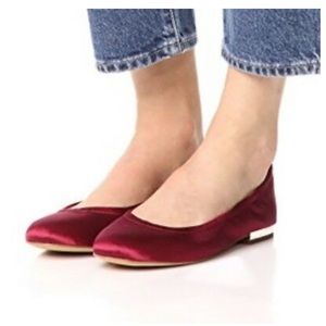 Sam Edelman Cranberry Farrow satin flats 9.5 NIB